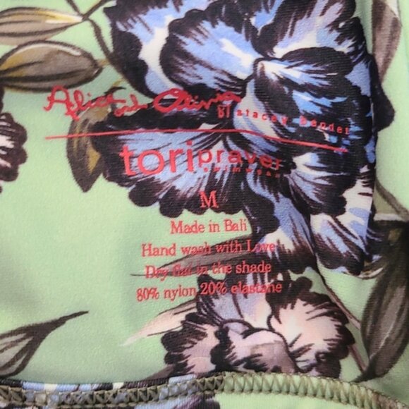 Tori Praver x Alice and Olivia Floral Bikini Top Size Medium - Picture 3 of 3